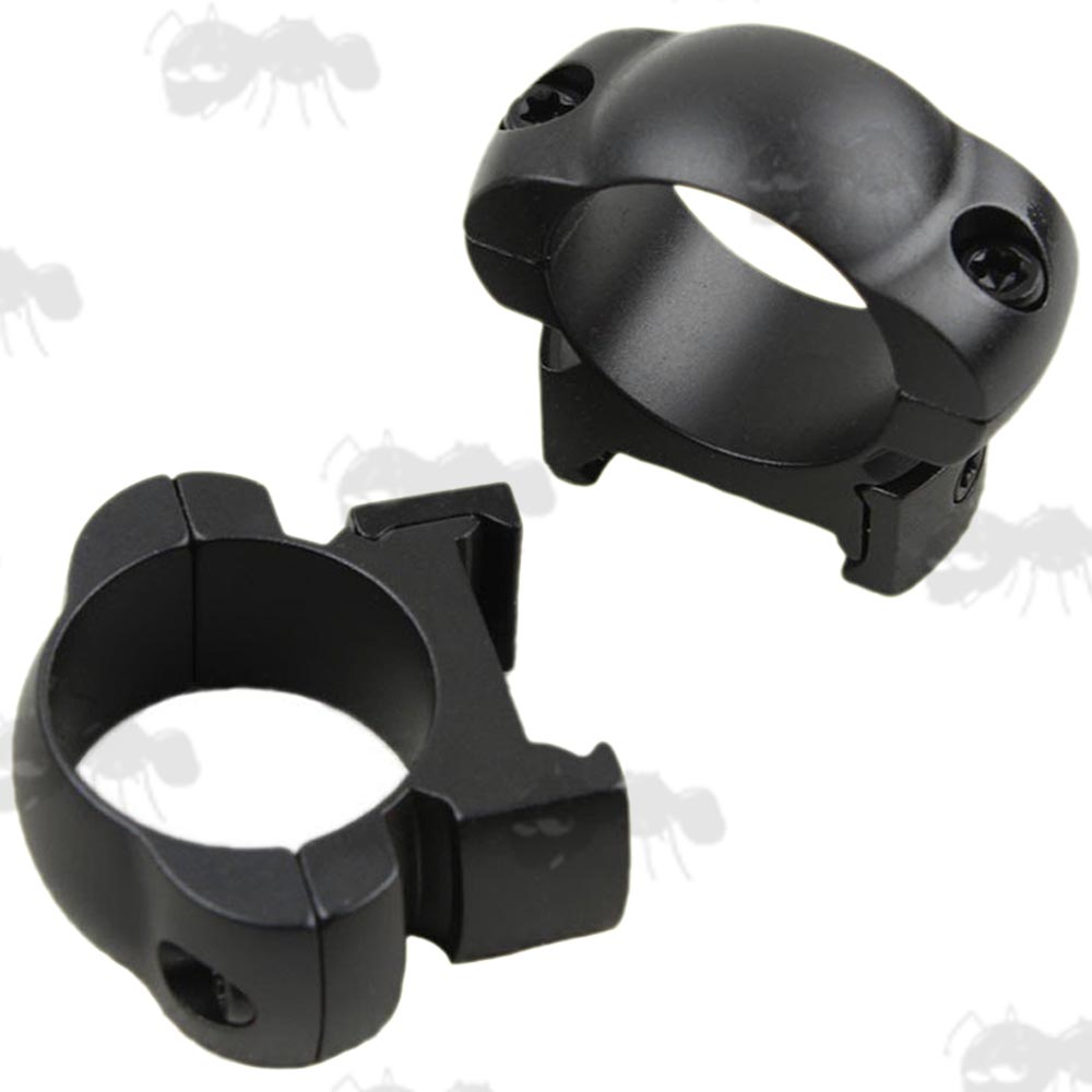 Low Profile 25mm Diameter Steel Scope Rings for Weaver Rails