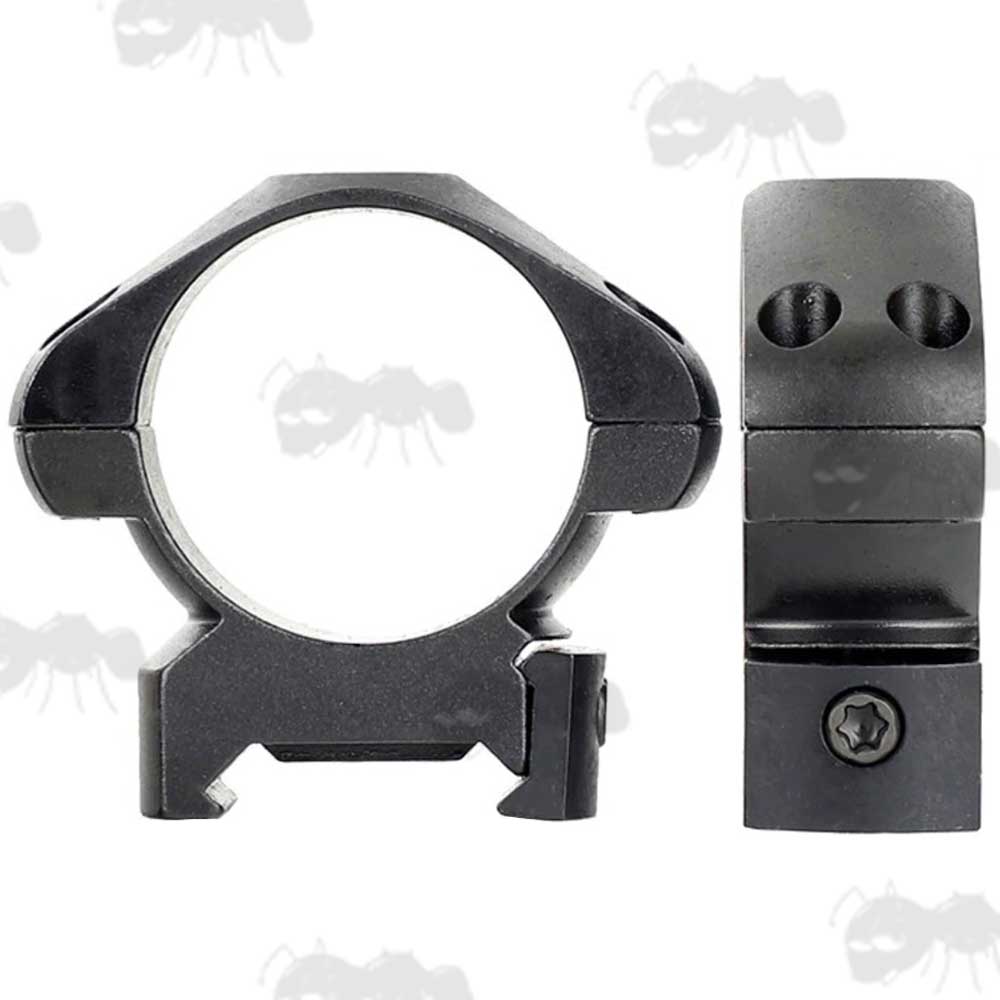 Low Profile 30mm Diameter Steel Scope Rings for Weaver Rails
