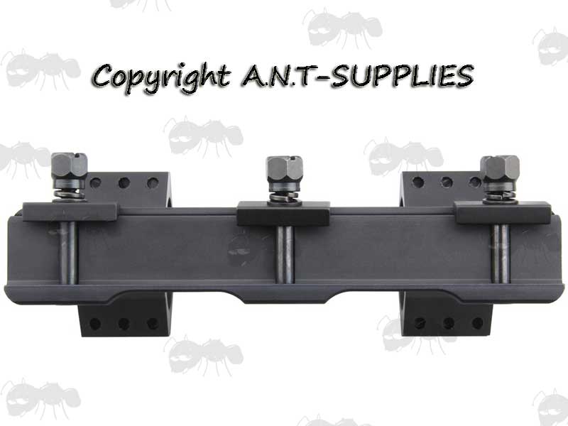 Base View Of The One Piece High-Profile Tactical X Accu Picatinny 34mm Diameter Scope Rings