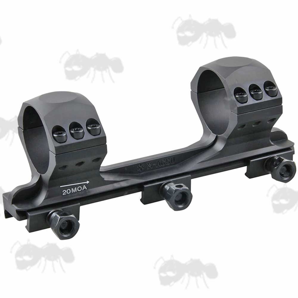 20MOA One Piece Medium-Profile Tactical X Accu Picatinny 34mm Diameter Scope Rings