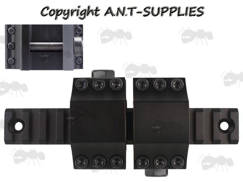 Top and Base View of the Tactical X Accu Picatinny Scope Rings