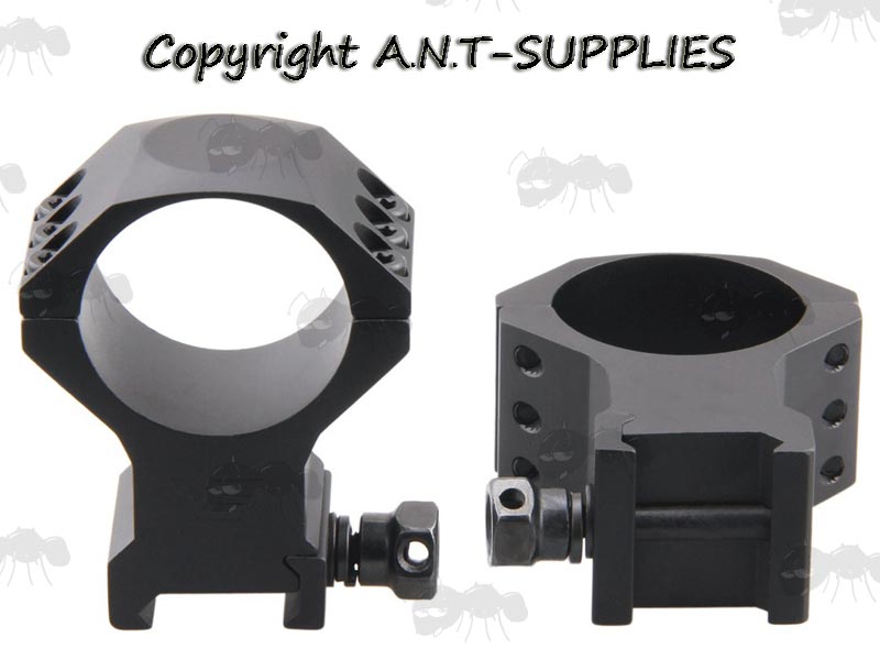 High-Profile Pair of Tactical X Accu Picatinny 34mm Diameter Scope Rings