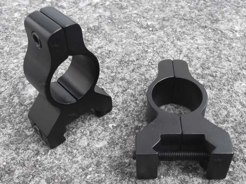 Low-Profile Vertical Split 19mm Scope Ring Mounts for Weaver / Picatinny Rails