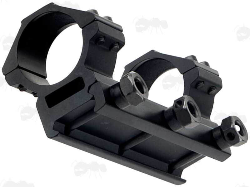 Base Fitting View of The Low-Profile One Piece Heavy-Duty 30mm Scope Mount for Weaver / Picatinny Rails