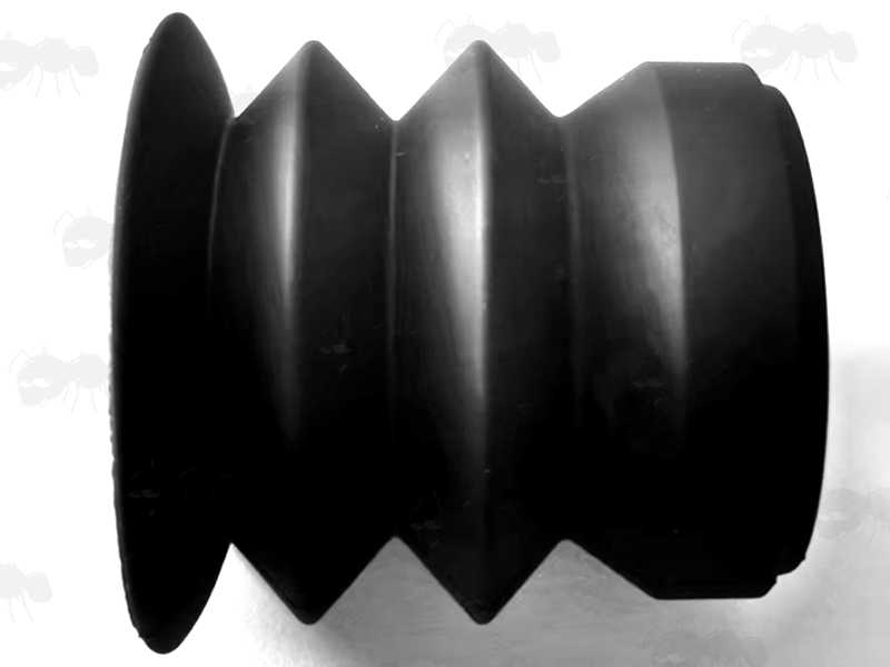 Side View of The Night Vision Scope Black Rubber Concertina Eyepiece with 35mm to 40mm Diameter Fitting