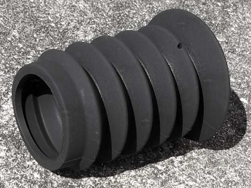 Fitting End View of The Long PARD Night Vision Scope Black Rubber Concertina Eyepiece