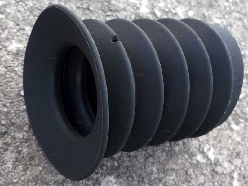 Eye End View of The Long PARD Night Vision Scope Black Rubber Concertina Eyepiece