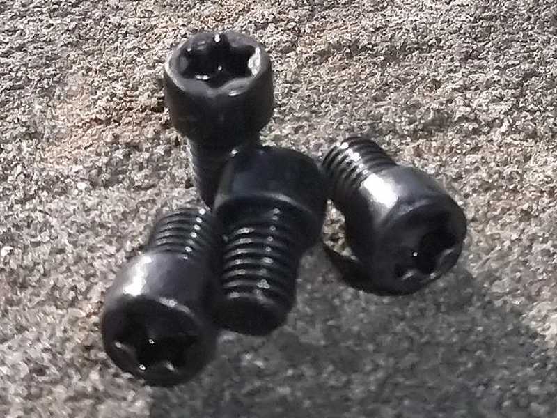 Four 6-48 Replacement Scope Rail / Mount Screws with T15 Heads