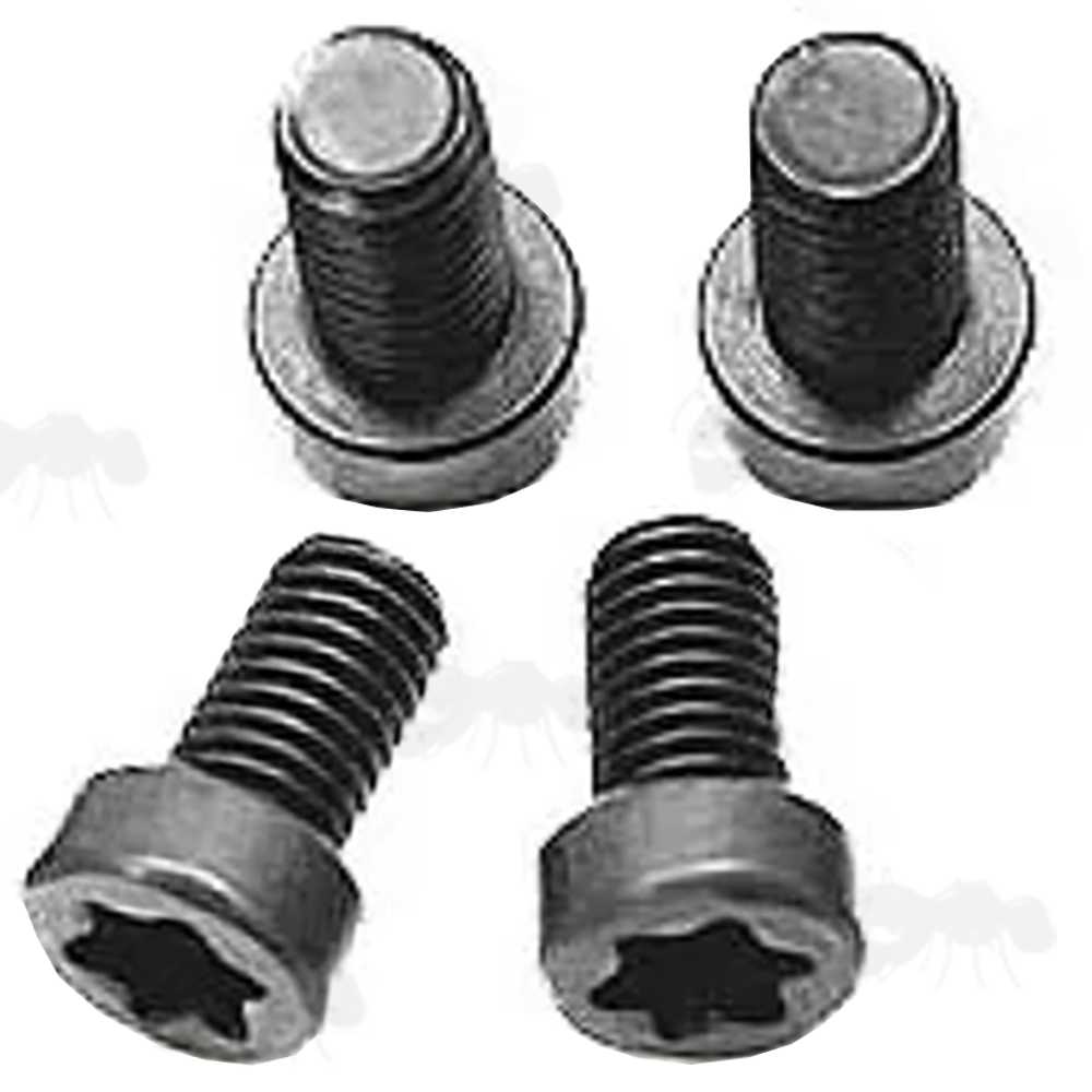 Pack of Four 6-48 Replacement Scope Rail / Mount Screws with T15 Heads