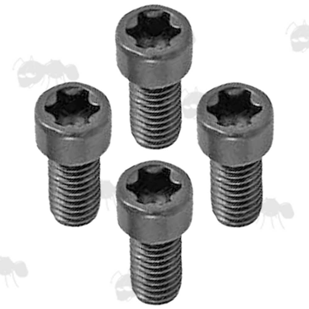 Pack of Four 6-48 Replacement Scope Rail / Mount Screws with T15 Heads