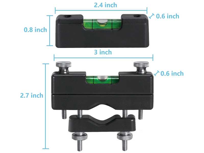 Dimensions of The Rifle Scope Reticle Levelling Spirit Level Kit