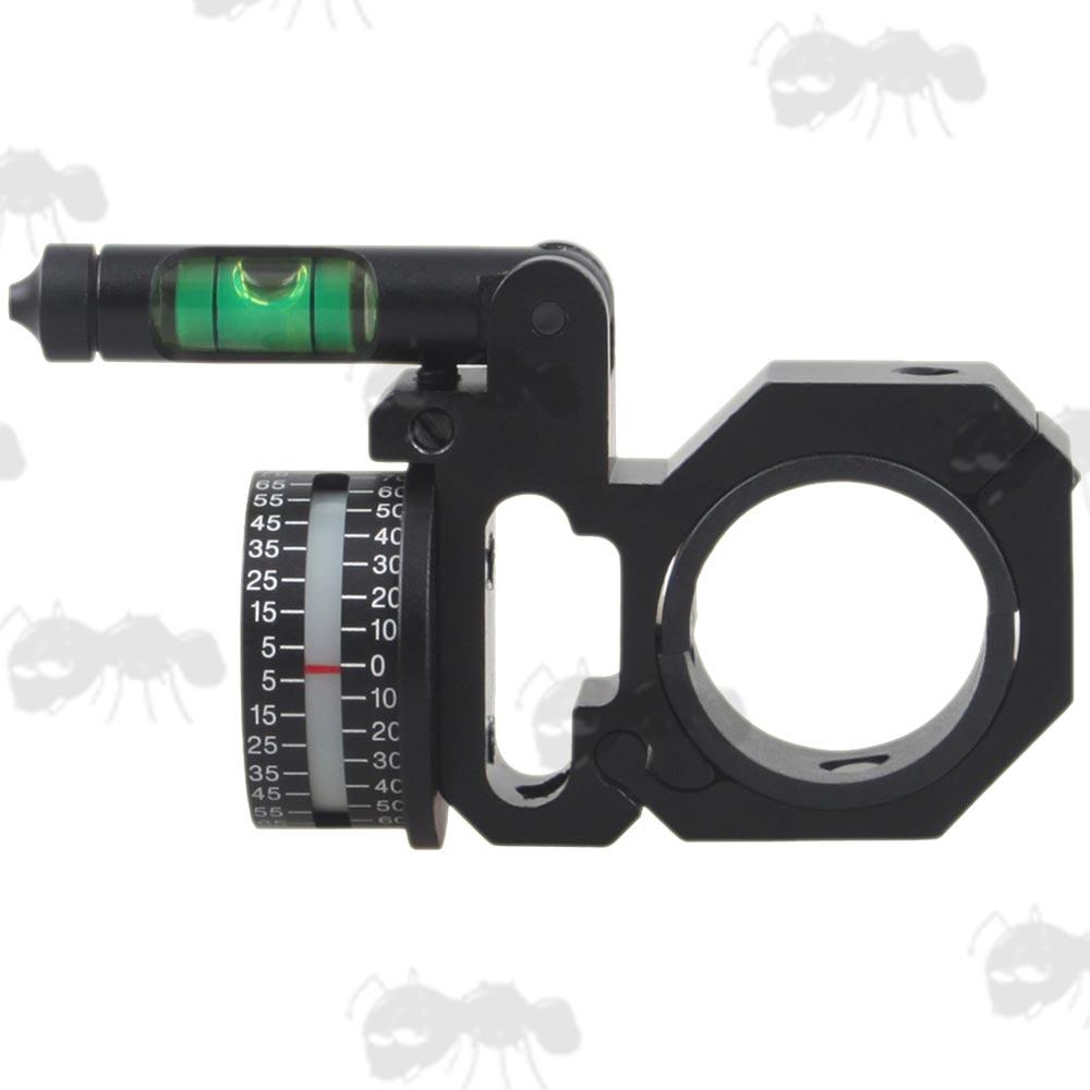 Right-Handed Rifle Scope Tube Fitting Angle Indicator with Swing Out Spirit Level