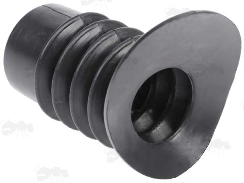 Black Recoil Rubber Concertina Pigs Ear Scope Eyepiece with 34mm Fitting