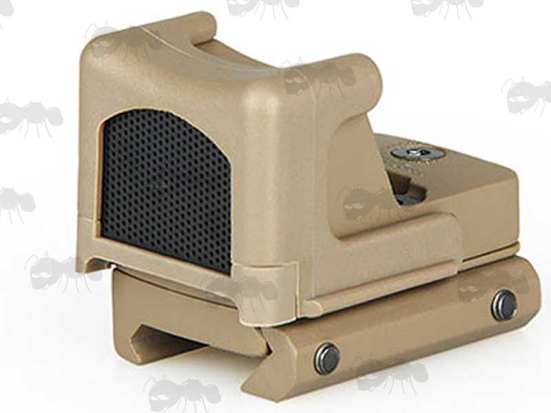 Fitted Tan Coloured Airsoft Trijicon RMR Style Anti-Reflection Device Killflash