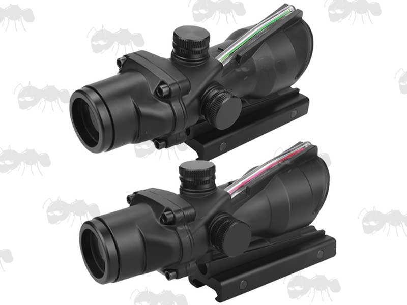 Red and Green Fibre Optic Airsoft 4x32 ACOG Sights