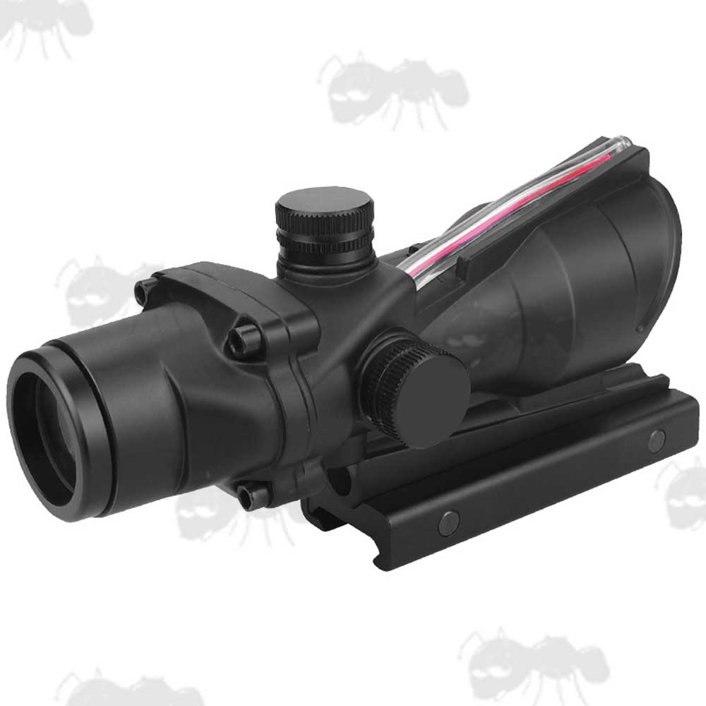 Red Fibre Optic Airsoft 4x32 ACOG Sight