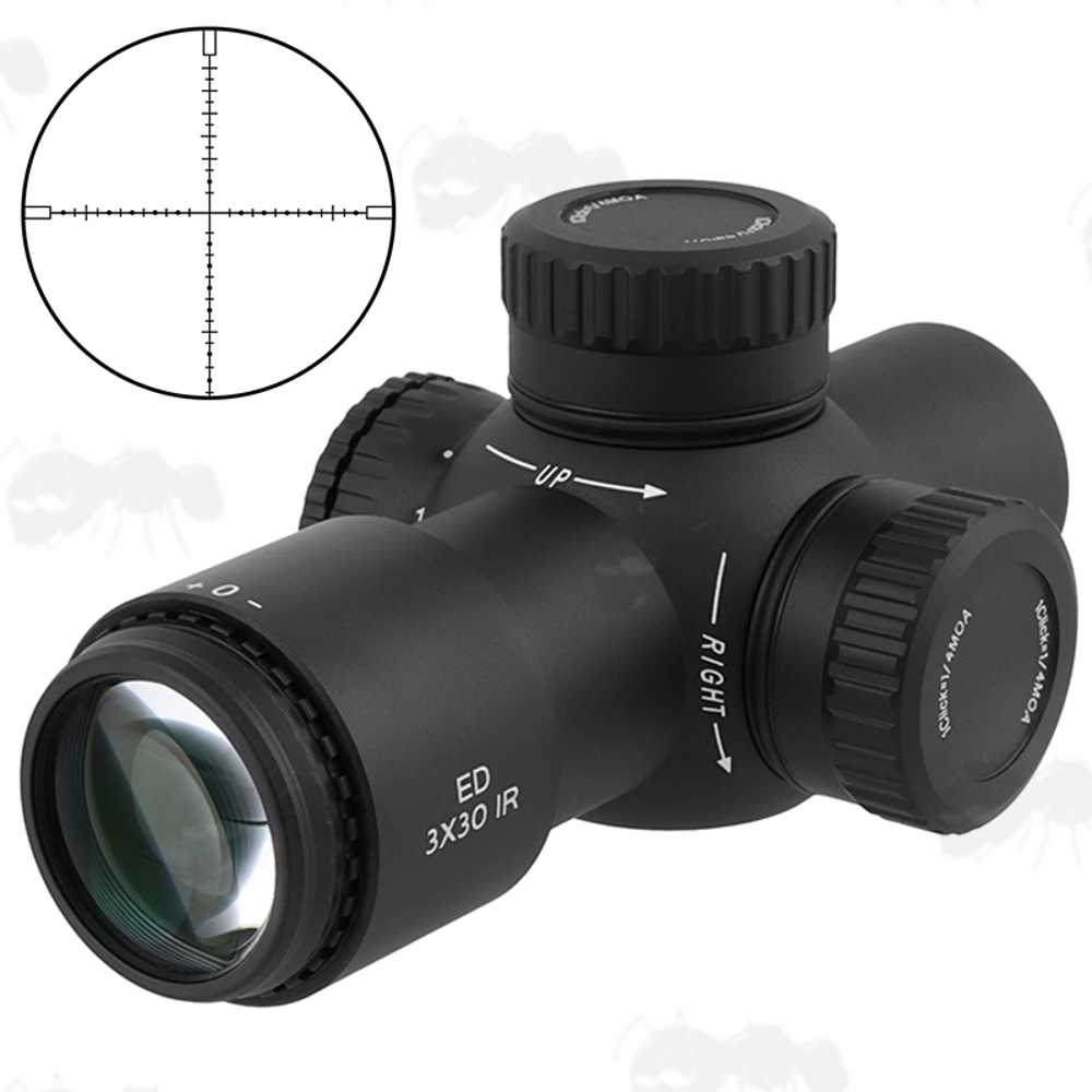 AnTac Compact 3x30 Prism Rifle Scope