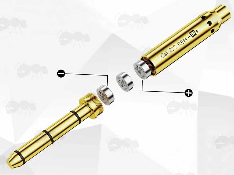 Brass .223 Calibre Rifle Barrel Muzzle Fitting Laser BoreSighter