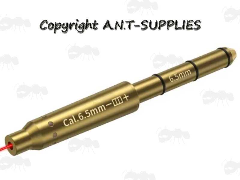 Brass 6.5mm Calibre Rifle Barrel Muzzle Fitting Laser BoreSighter