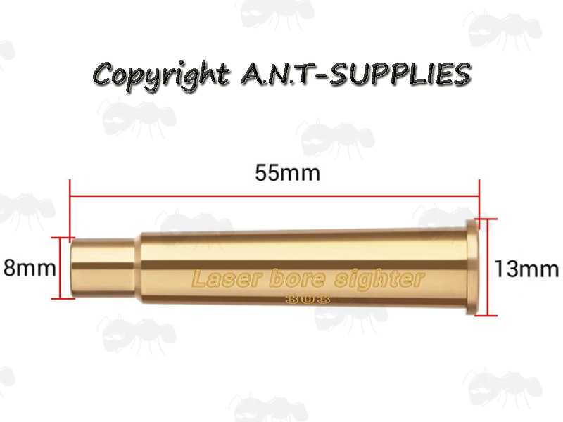 Brass .303 British Calibre Rifle Cartridge Style Laser Bore Sighter