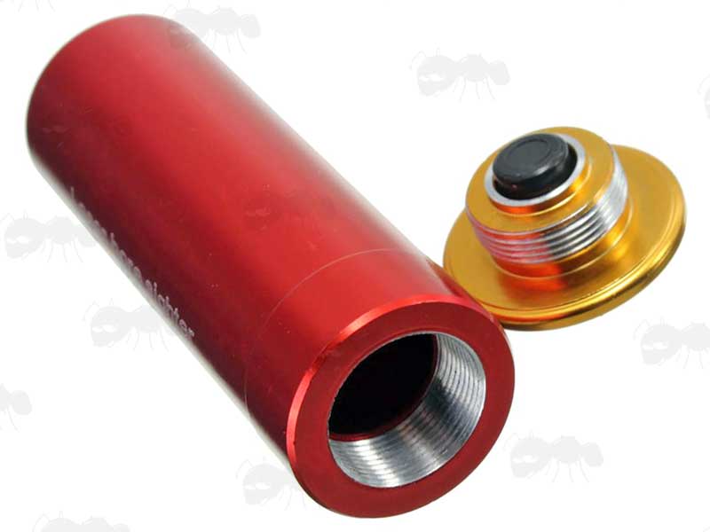 Red Anodised Aluminium 12 Gauge Shotgun Cartridge Style Laser Bore Sighter