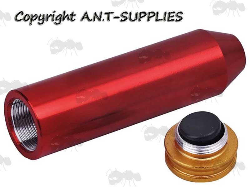 Red Anodised Aluminium .308 Calibre Rifle Cartridge Style Laser Bore Sighter