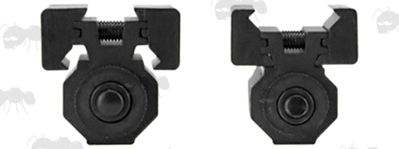 View of The Mount-Mount for Dovetail and Weaver / Picatinny Rails on The Compact Cylindrical Red Laser Sight