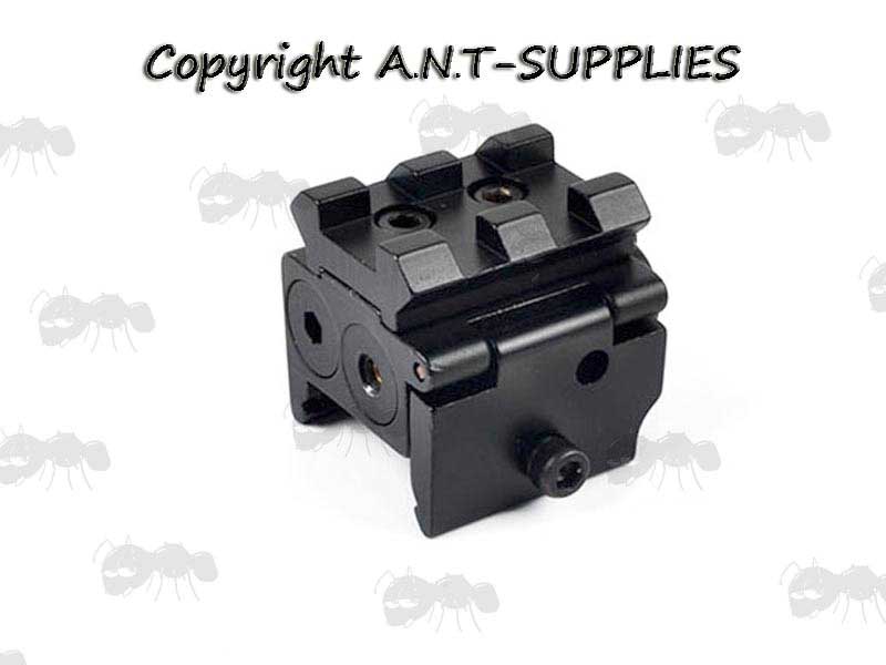 Compact Black Aluminium Gun Rail Mount Red Laser Sight with Two Slot Top Accessory Rail