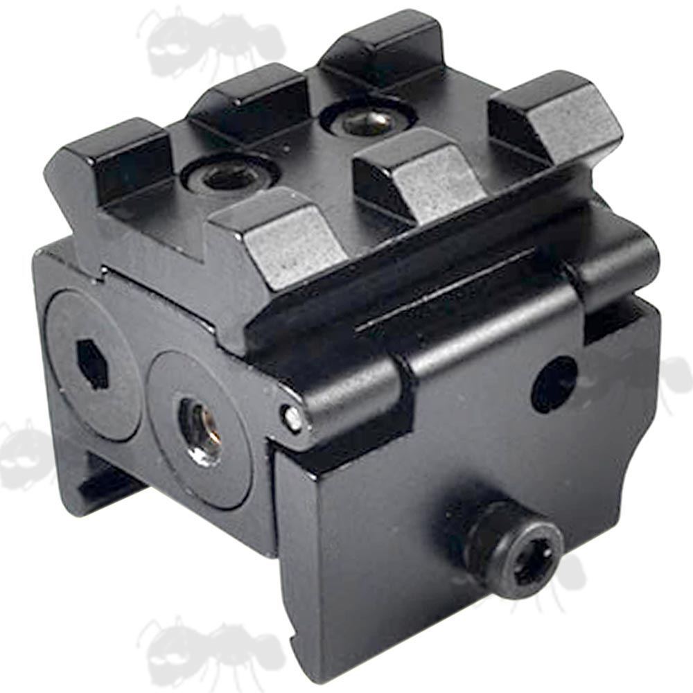 Compact Black Aluminium Gun Rail Mount Red Laser Sight with Two Slot Top Accessory Rail