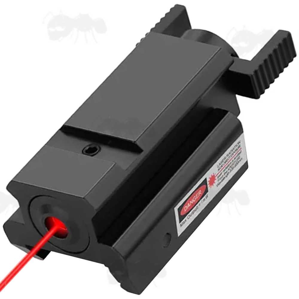 Compact Black Aluminium Gun Rail Mount Red Laser Sight with One Slot Top Accessory Rail