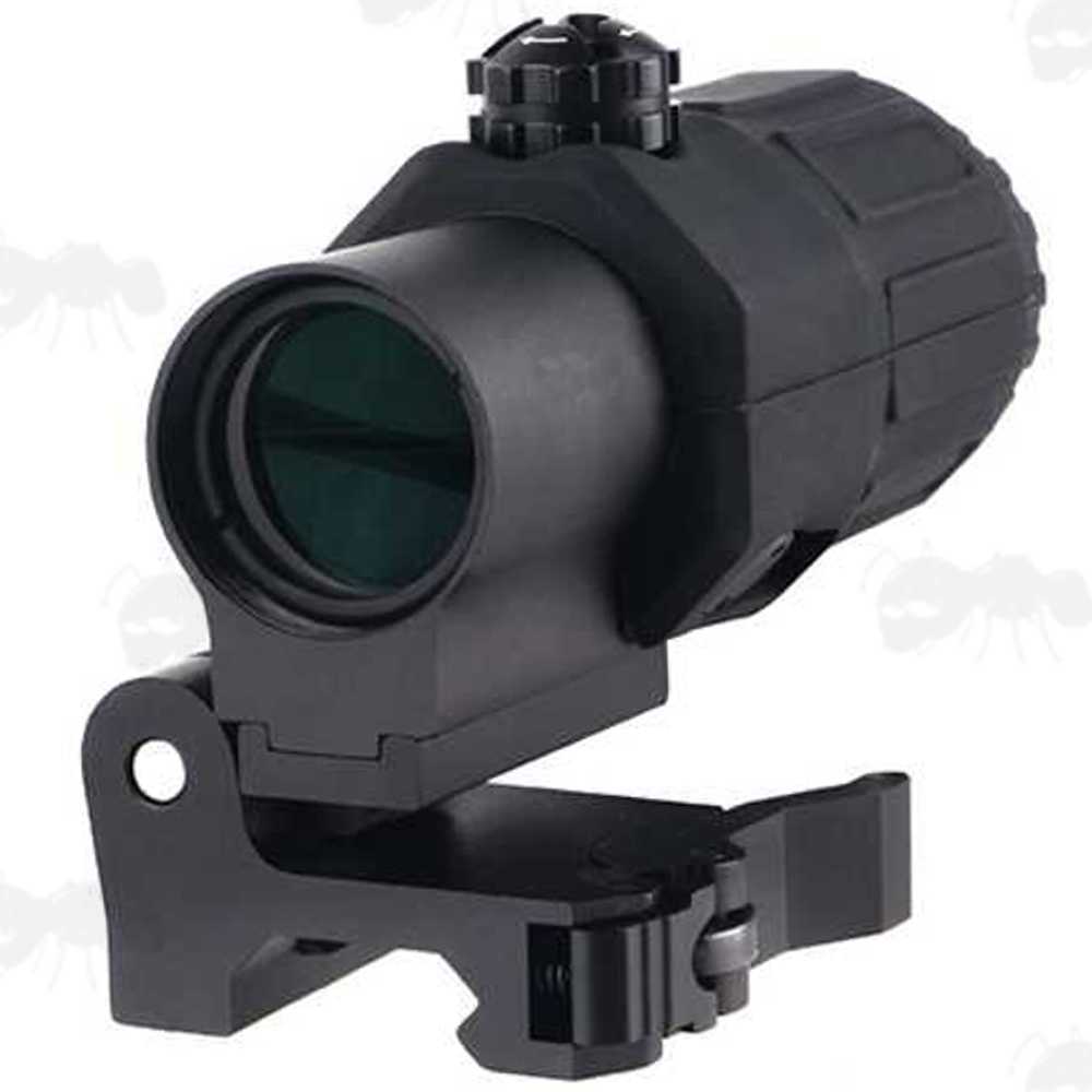 Flip To The Side Weaver / Picatinny Rail Fitting Dot Sight Magnifier with x3 Magnification