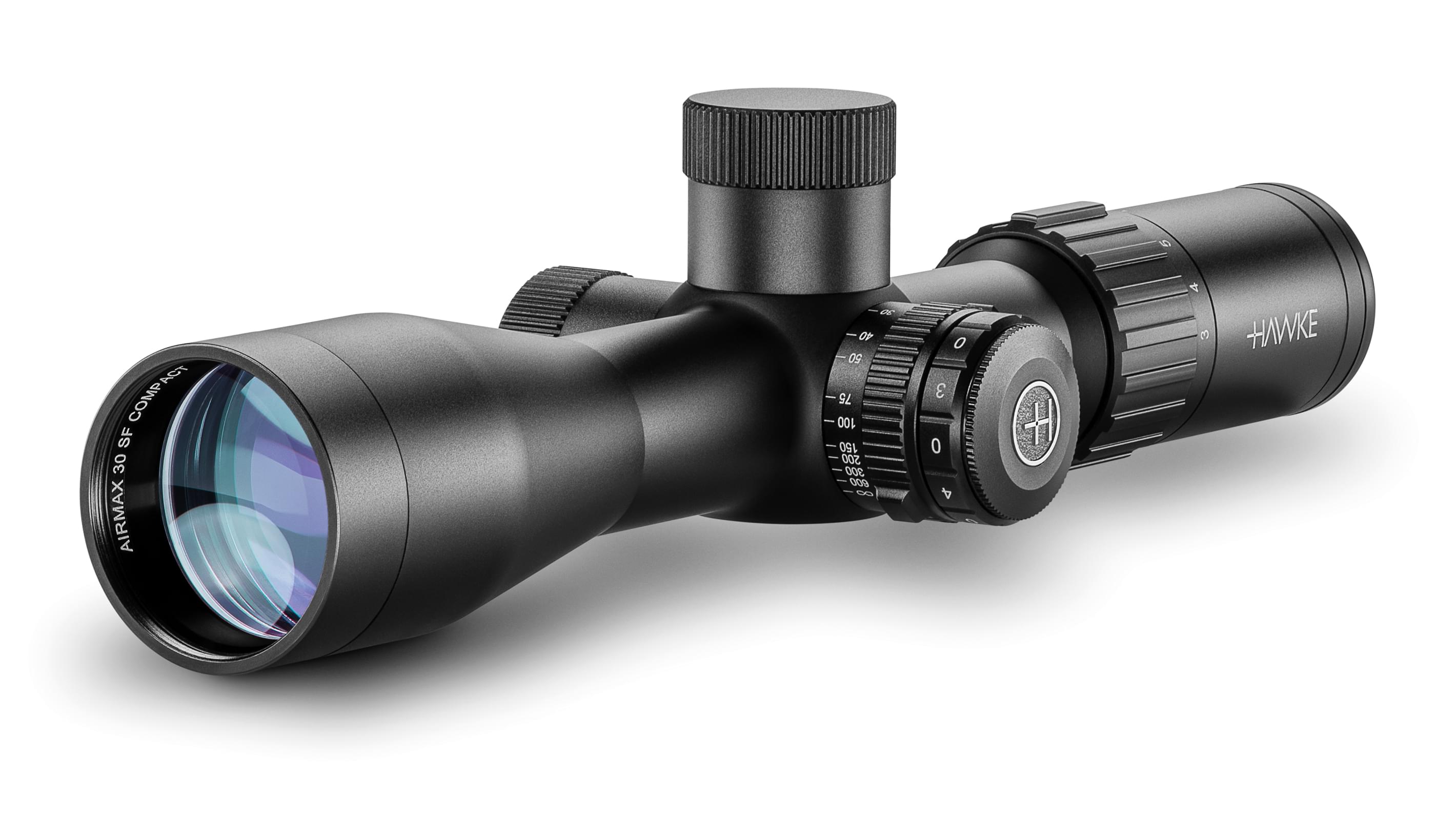 Objective End View Of The Hawke Airmax 30 SF Compact 3-12x40 AMX IR Air Rifle Scope
