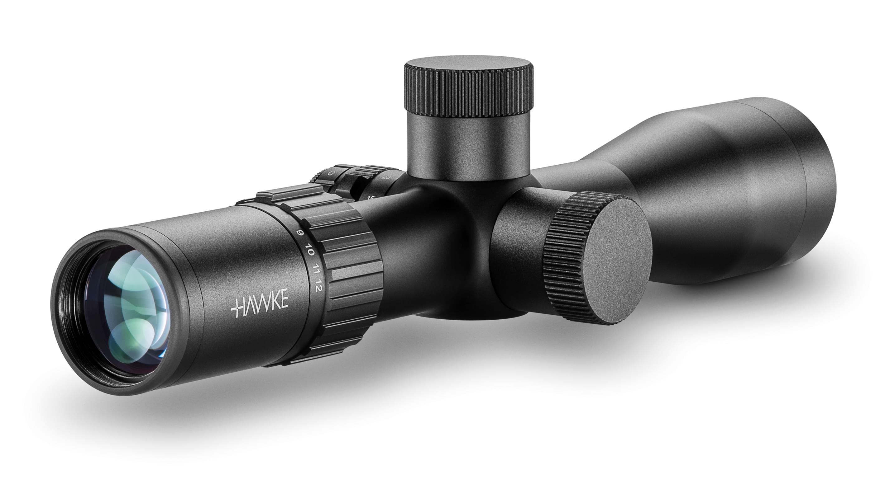 Ocular End View Of The Hawke Airmax 30 SF Compact 3-12x40 AMX IR Air Rifle Scope