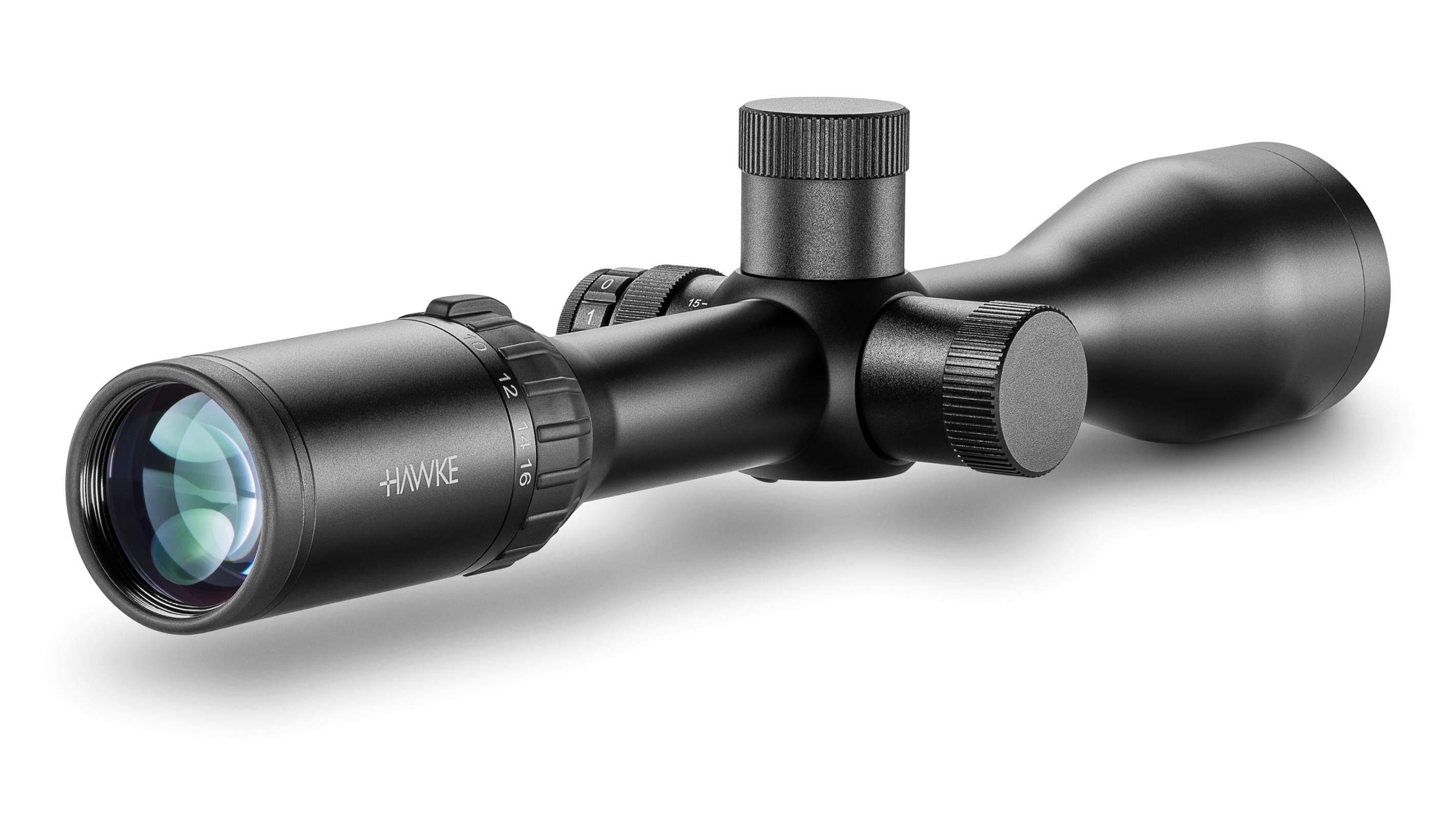 Ocular End View Of The Hawke Airmax 30 FFP SF 4-16x50 AMX IR Air Rifle Scope