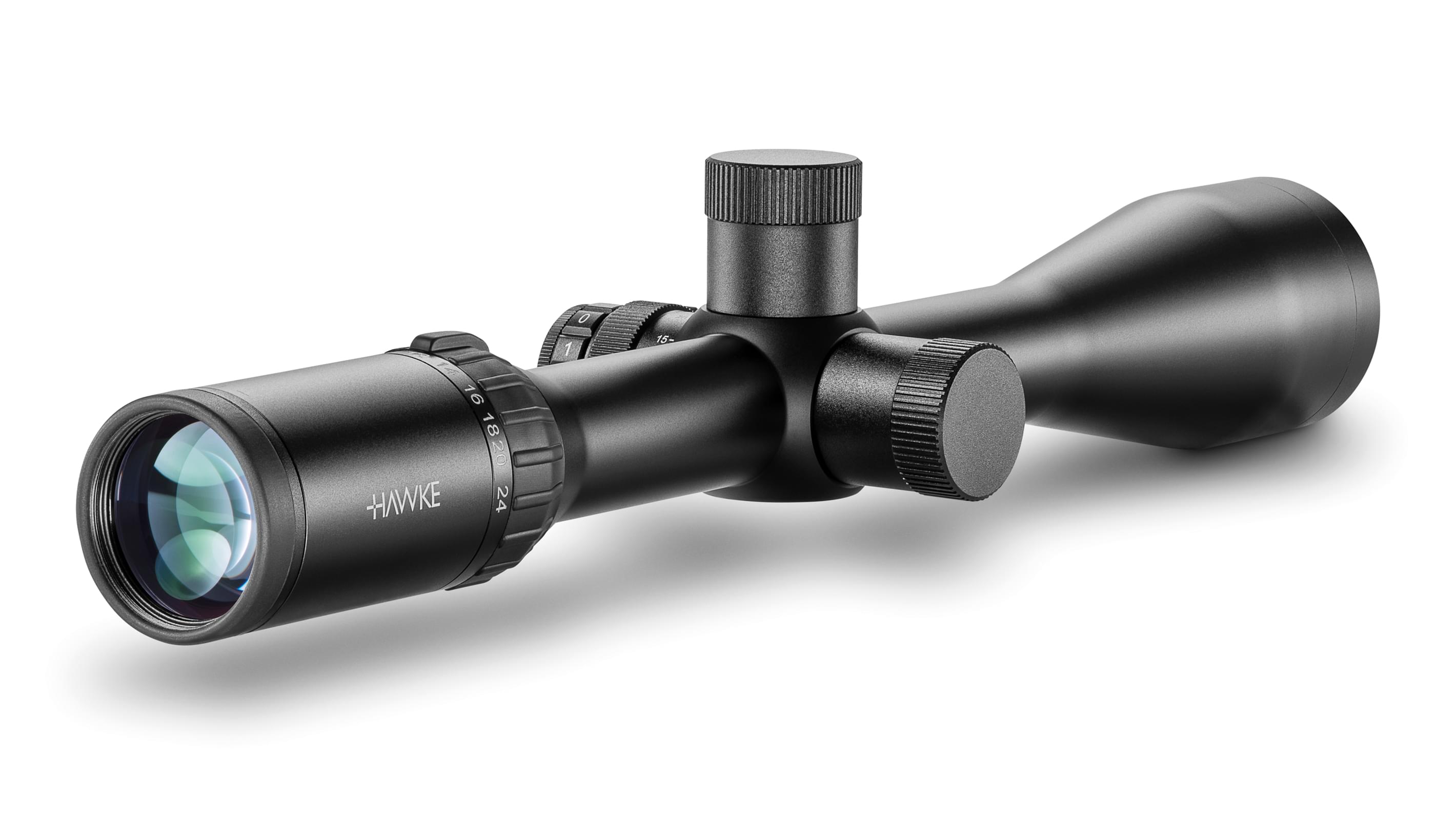 Ocular End View Of The Hawke Airmax 30 FFP SF 6-24x50 AMX IR Air Rifle Scope