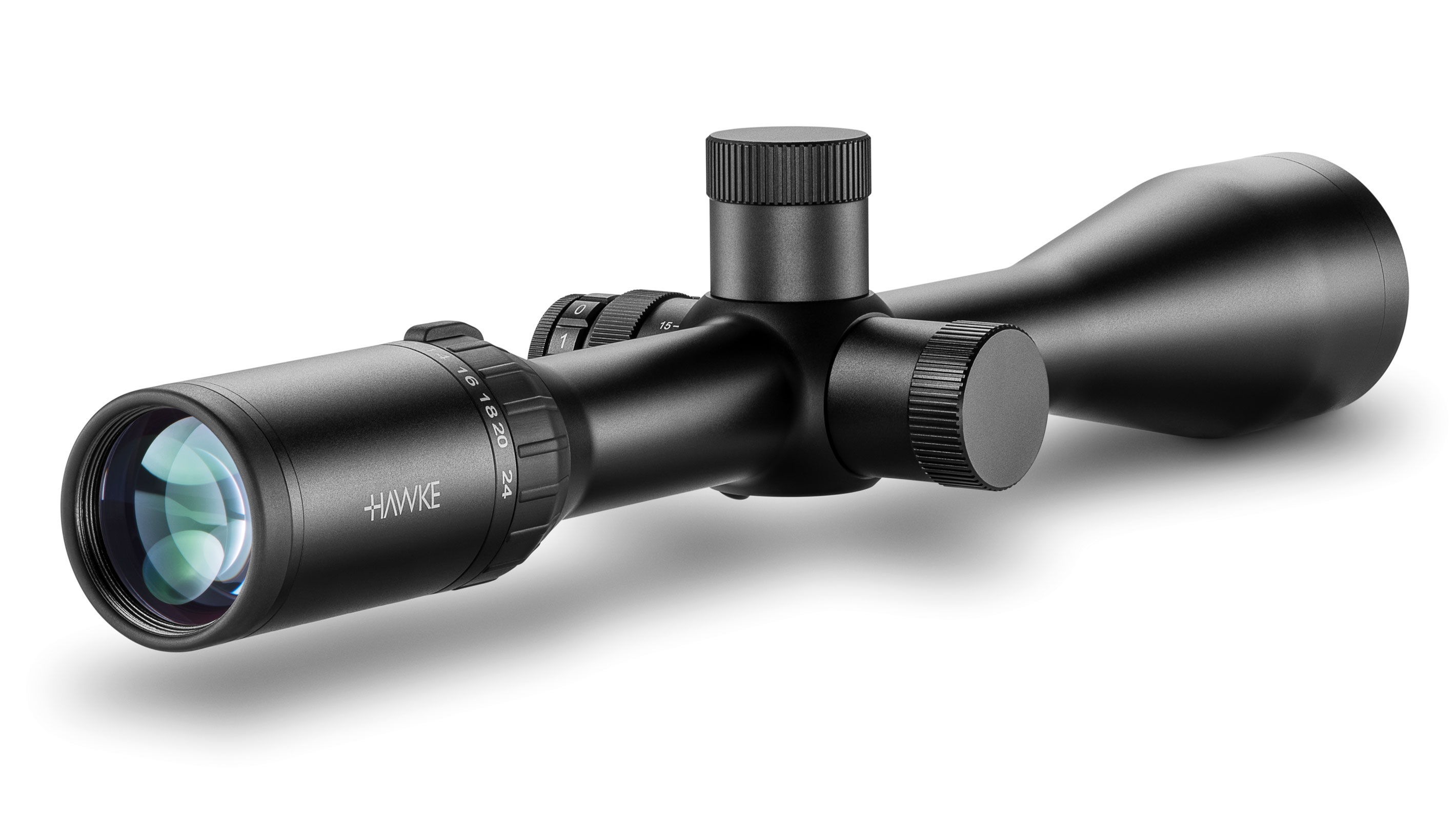 Ocular End View Of The Hawke Airmax 30 WA SF 6-24x50 AMX IR Air Rifle Scope