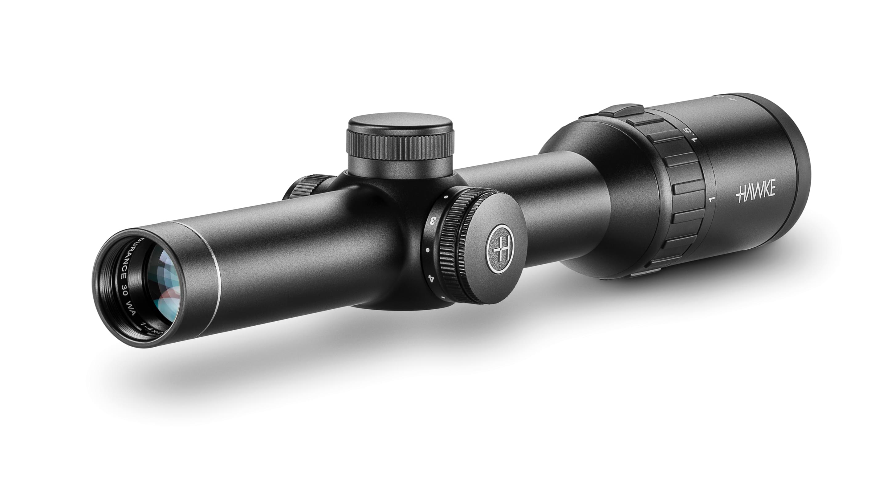 Objective End View Of The Hawke Endurance Endurance 30 WA 1-4x24 L4A Dot Rifle Scope