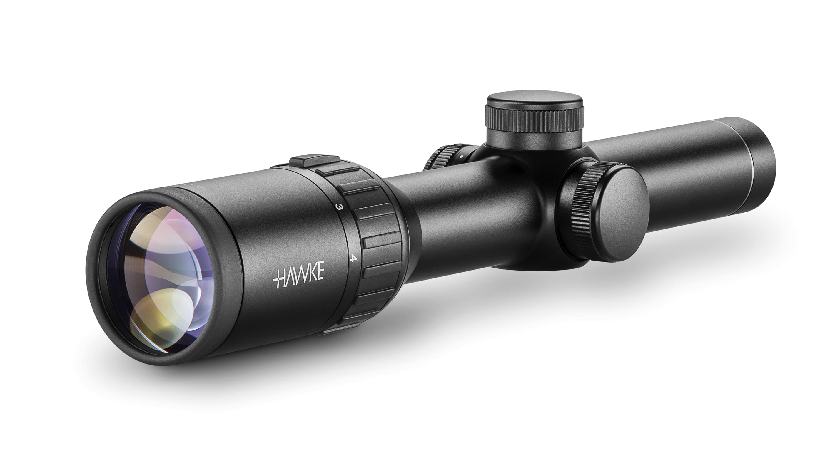 Ocular End View Of The Hawke Endurance Endurance 30 WA 1-4x24 L4A Dot Rifle Scope