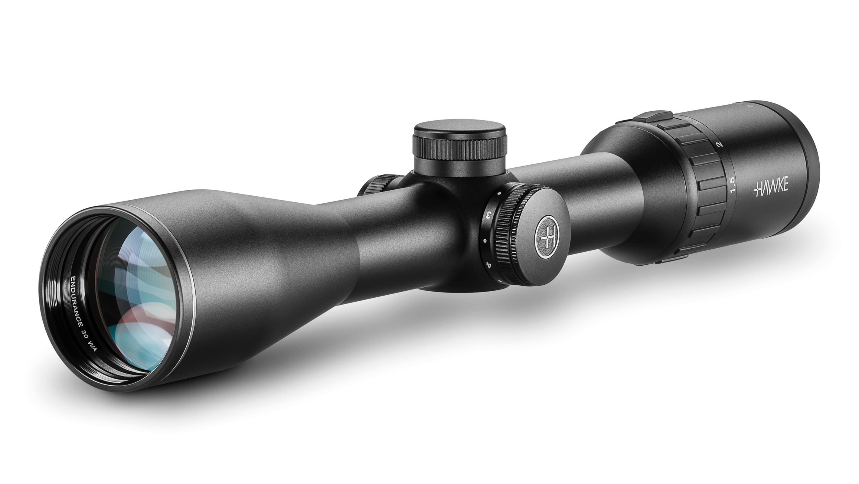 Objective End View Of The Hawke Endurance 30 WA 1.5-6x44 L4A Dot Rifle Scope