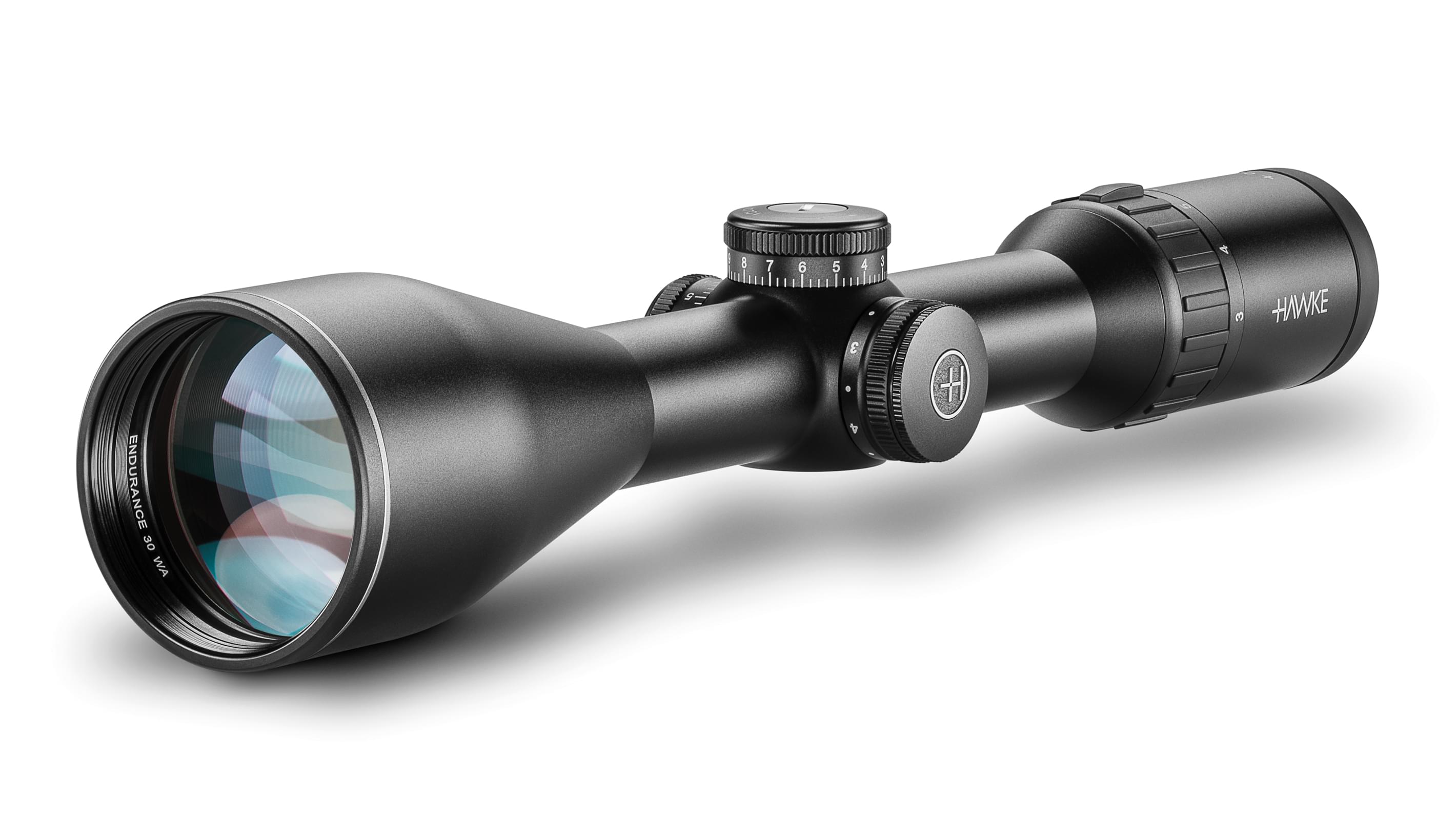 Objective End View Of The Hawke Endurance 30 WA 3-12x56 LRC 12x Rifle Scope