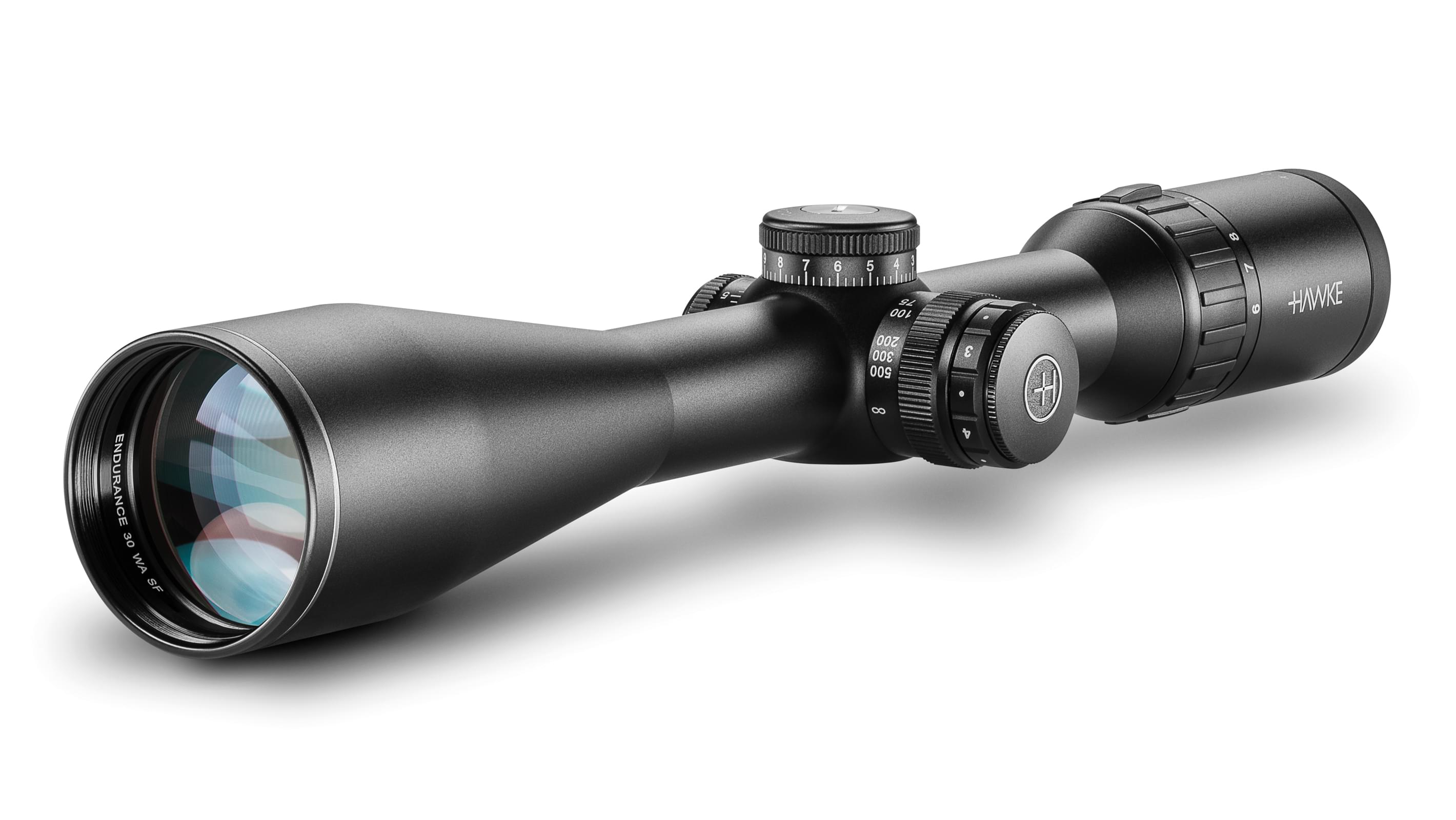 Objective End View Of The Hawke Endurance 30 WA SF 6-24x50 LR Dot 16x Rifle Scope