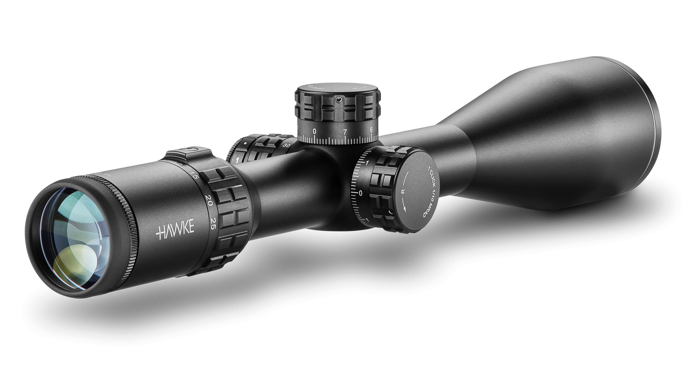 Ocular End View Of The Hawke Frontier 30 FFP 5-25x56 Mil Pro Rifle Scope