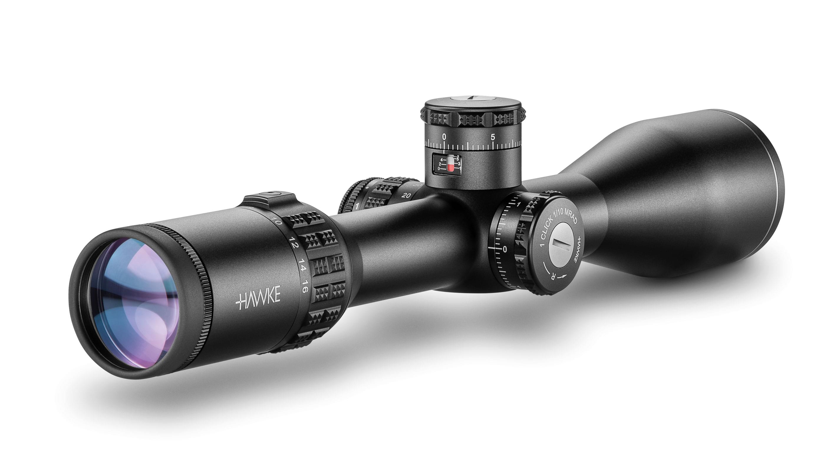 Ocular End View Of The Hawke Sidewinder 30 FFP 4-16x50 FFP Half Mil Rifle Scope