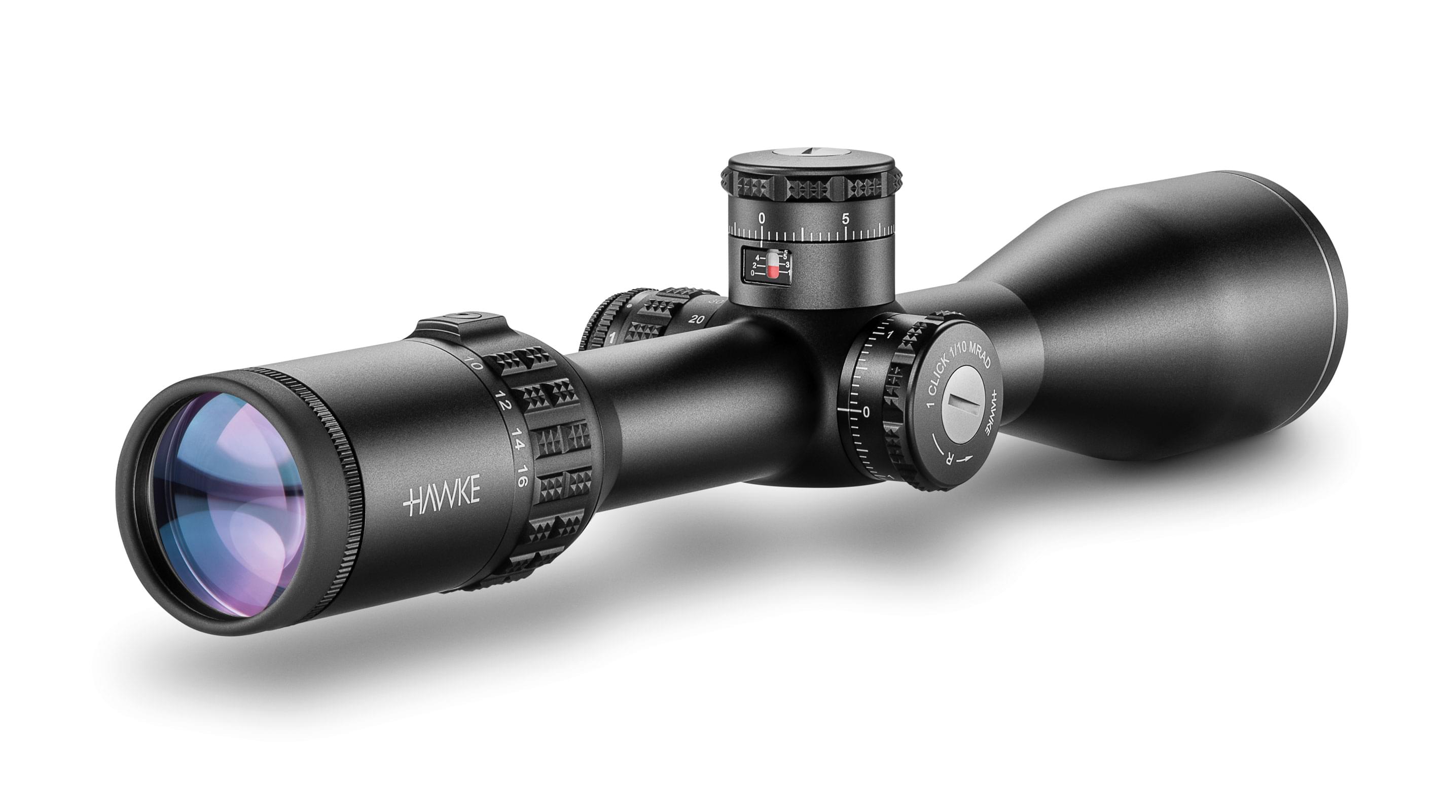 Ocular End View Of The Hawke Sidewinder 30 SF 4-16x50 10x Half Mil Rifle Scope