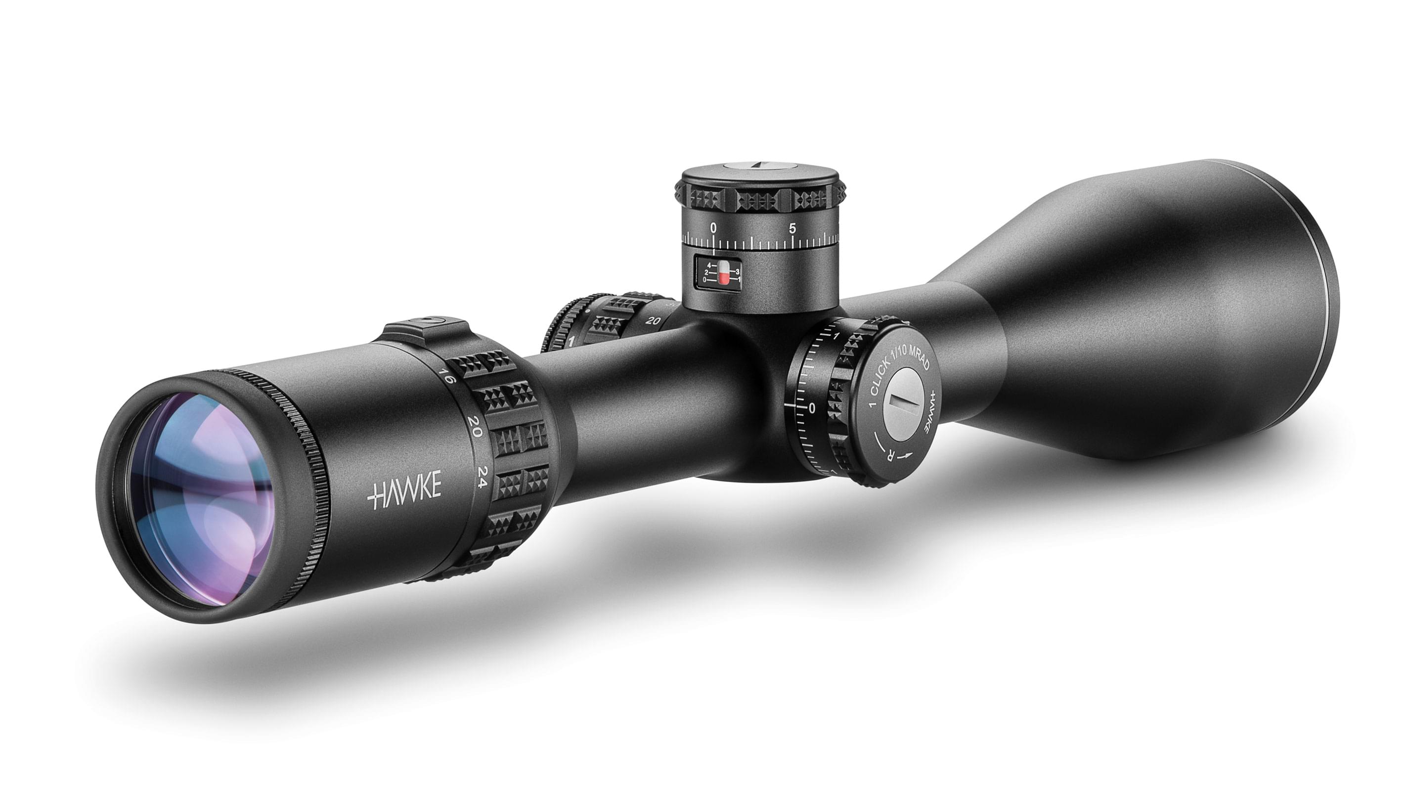 Ocular End View Of The Hawke Sidewinder 30 SF 6-24x56 20x Half Mil Rifle Scope