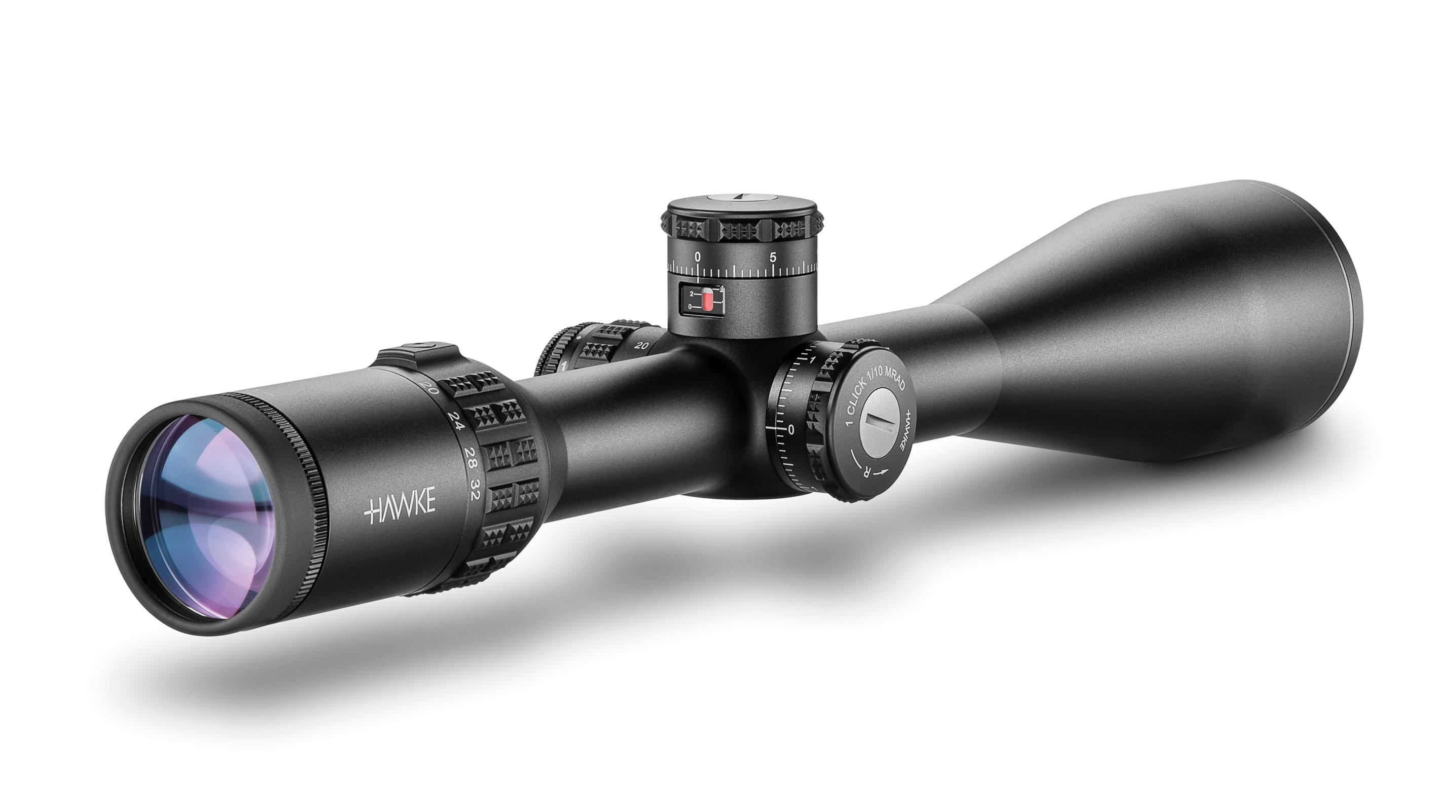 Ocular End View Of The Hawke Sidewinder 30 SF 8-32x56 20x Half Mil Rifle Scope