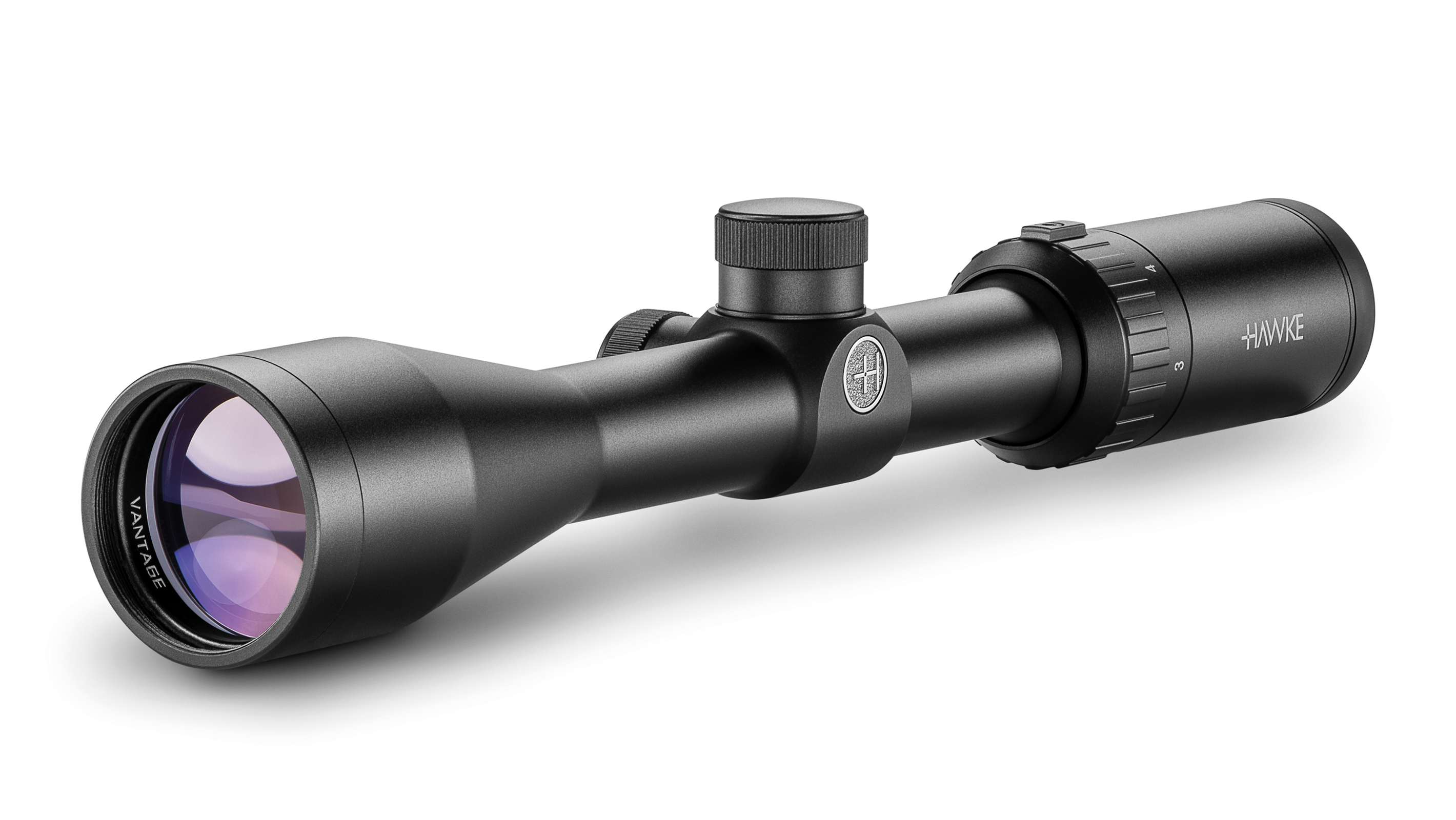 Objective End View Of The Hawke Vantage 3-9x40 30/30 Duplex Rifle Scope