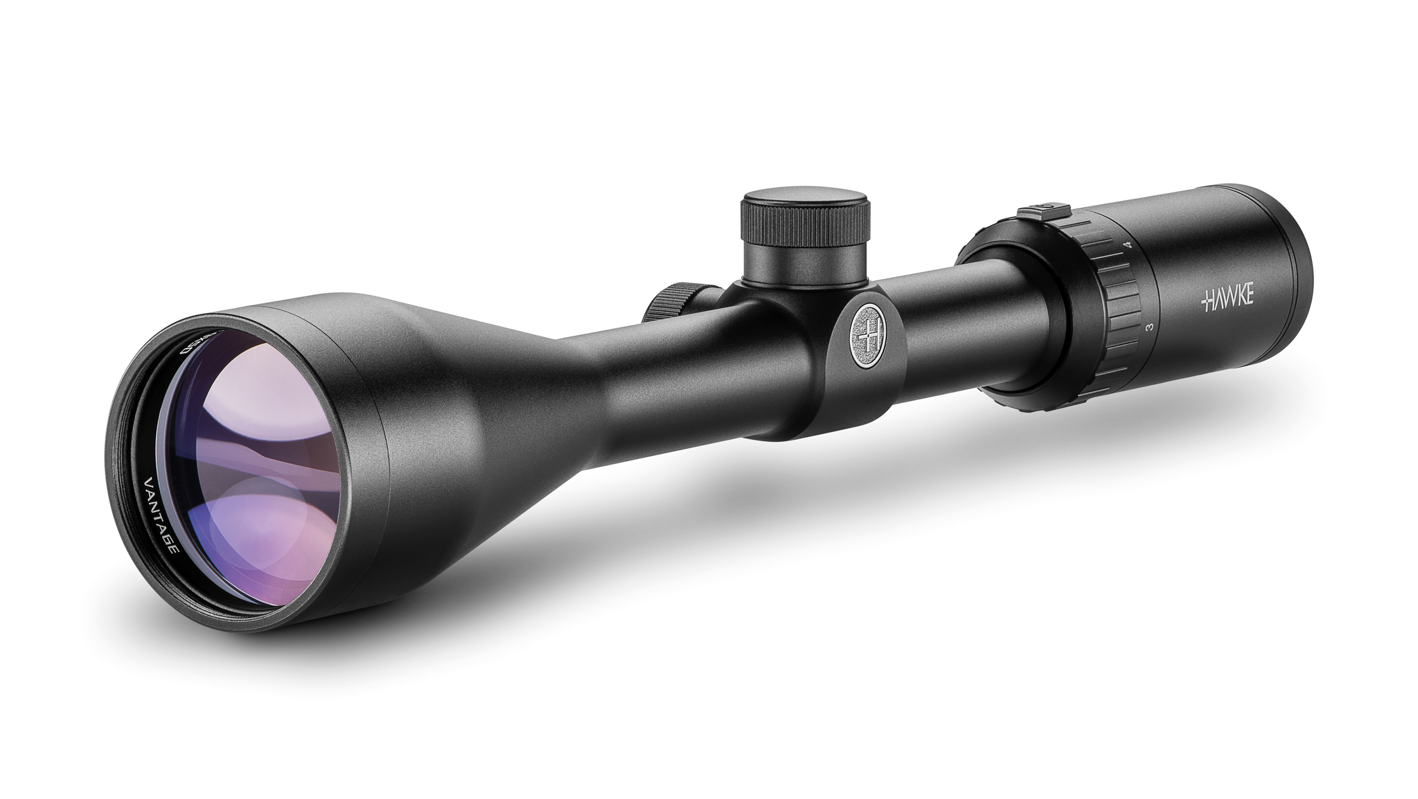Objective End View Of The Hawke Vantage 3-9x50 30/30 Duplex Rifle Scope