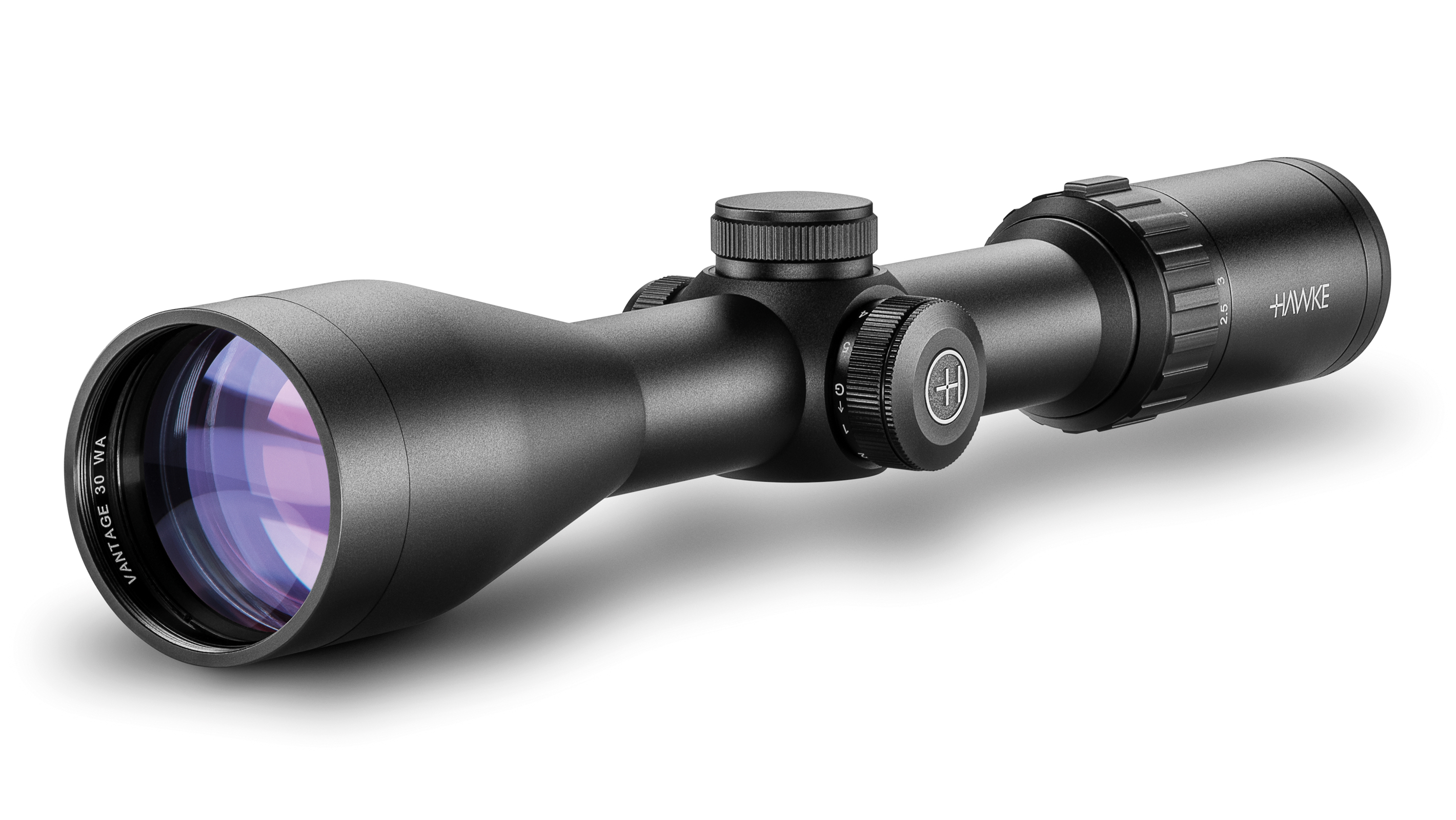 Objective End View Of The Hawke Vantage 30 WA 2.5-10x50 L4A Dot Rifle Scope
