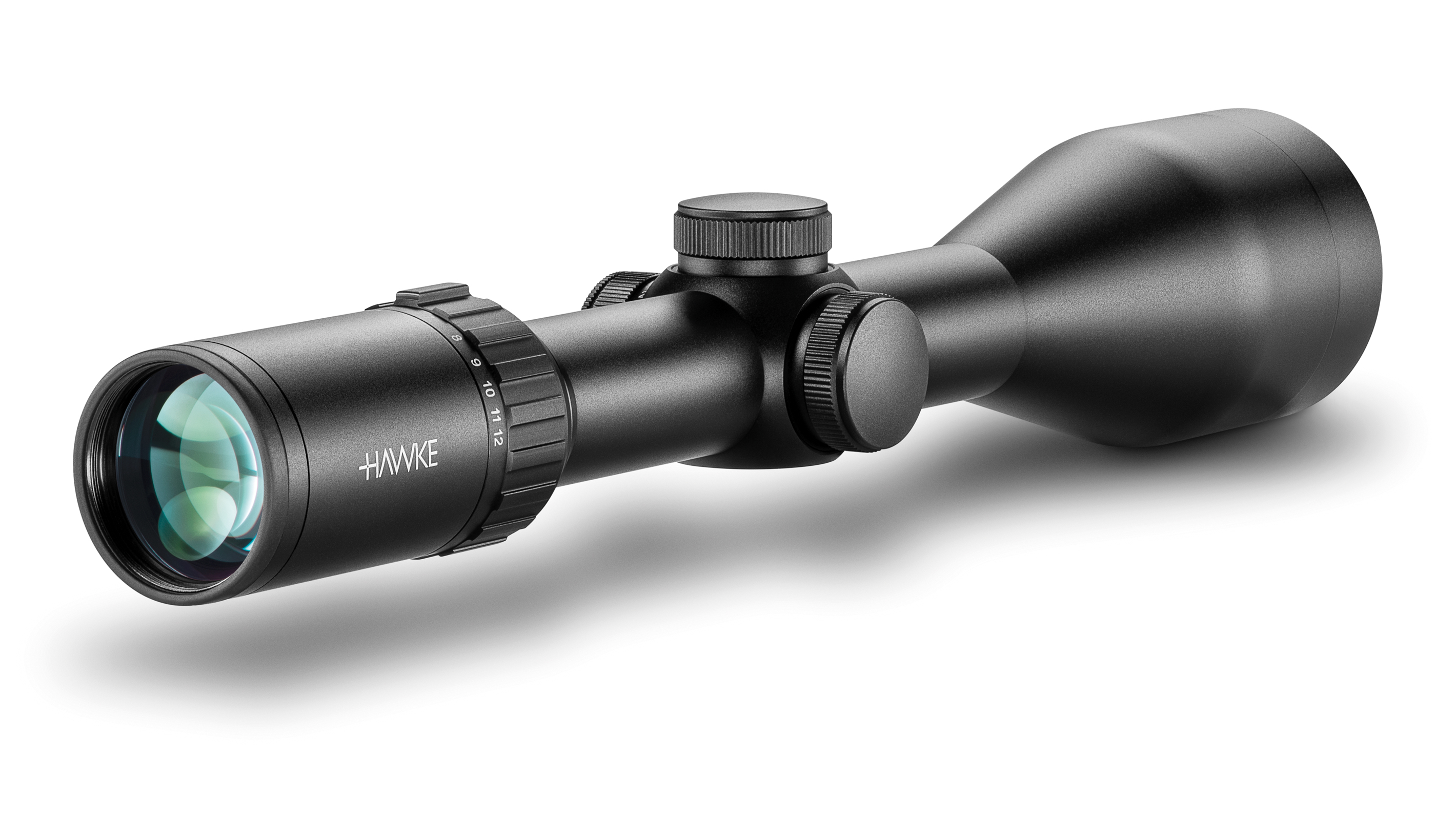 Ocular End View Of The Hawke Vantage 30 WA 3-12x56 L4A Dot Rifle Scope